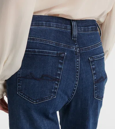 7 For All Mankind Modern Dojo High-rise Flared Jeans In Blue