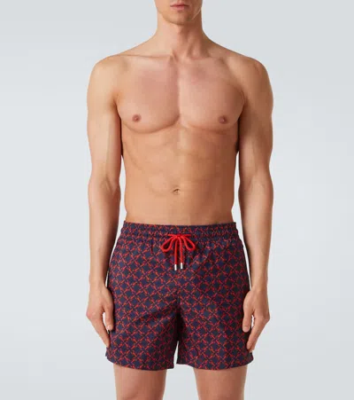 Vilebrequin Homard Pixel Ultra-light And Packable Swim Shorts In Bleu Marine