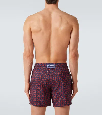 Vilebrequin Homard Pixel Ultra-light And Packable Swim Shorts In Bleu Marine