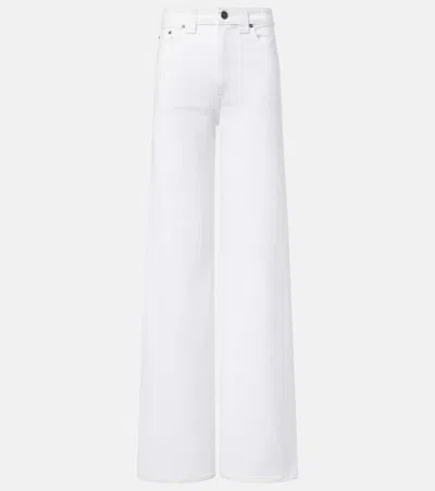 Khaite Danielle High Waist Straight Leg Jeans In White