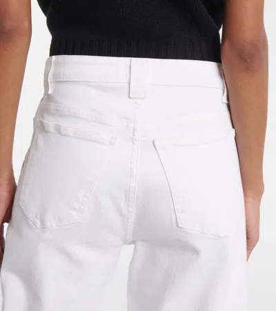 Khaite Danielle High Waist Straight Leg Jeans In White