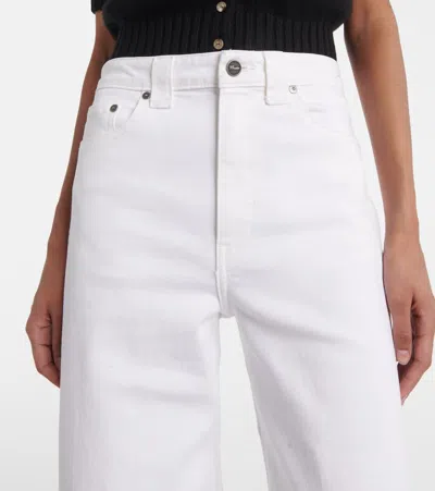 Khaite Danielle High Waist Straight Leg Jeans In White