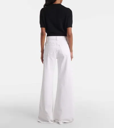 Khaite Danielle High Waist Straight Leg Jeans In White