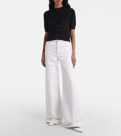 Khaite Danielle High Waist Straight Leg Jeans In White