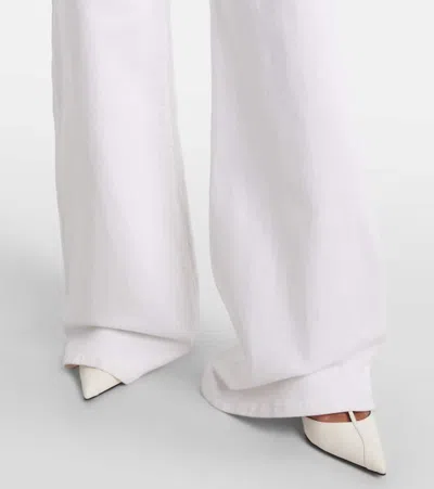 Khaite Danielle High Waist Straight Leg Jeans In White