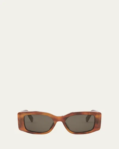 Celine Maxi Triomphe Rectangle Sunglasses In Blndhavbrn