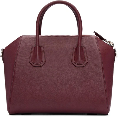 Shop Givenchy Burgundy Small Antigona Bag