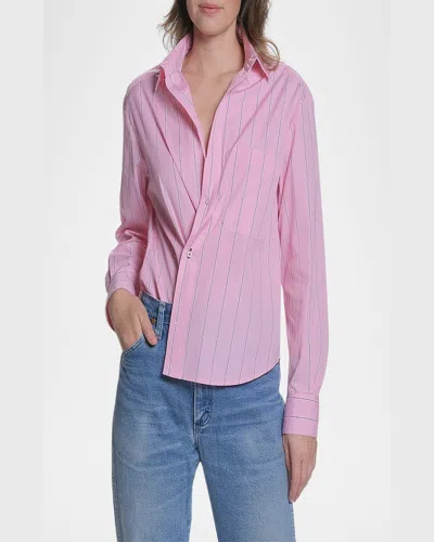 Cissa The Daily Versatile Button-front Shirt In Breakers Stripe
