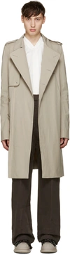 RICK OWENS Beige Trench Coat