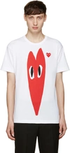 COMME DES GARÇONS PLAY White Stretch Heart T-Shirt