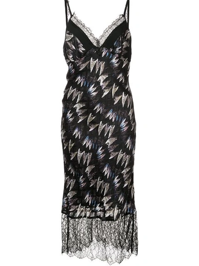 Diane Von Furstenberg 'margarit' Lace Detail Dress In Army Of Hearts Wild Rose