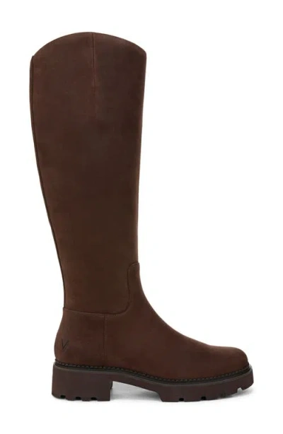 Vionic Fallbrook Water Resistant Knee High Boot In Chocolate Ganache