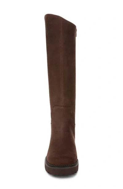 Vionic Fallbrook Water Resistant Knee High Boot In Chocolate Ganache