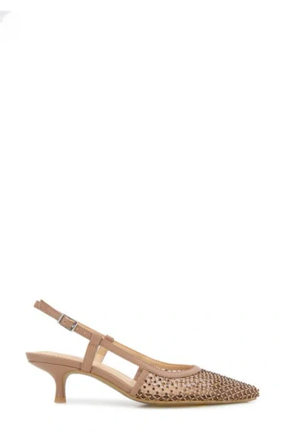 Reaction Kenneth Cole Maggie Mesh Slingback Pump In Tan Crystal Mesh