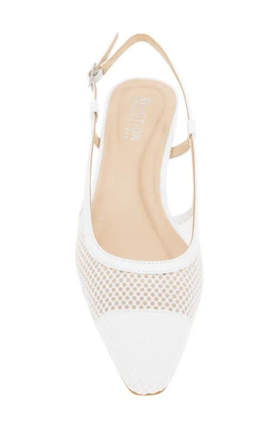 Reaction Kenneth Cole Maggie Mesh Slingback Pump In White