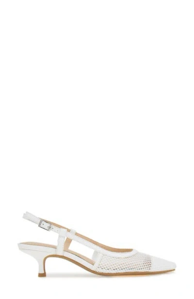 Reaction Kenneth Cole Maggie Mesh Slingback Pump In White
