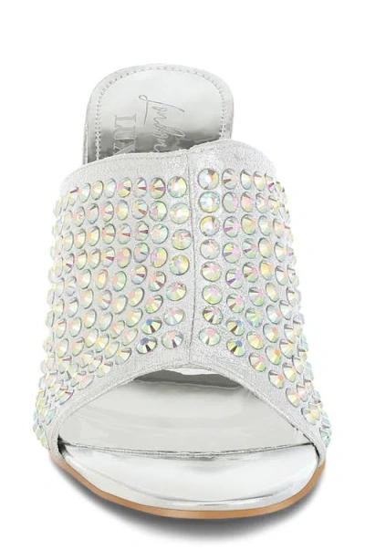 London Rag Farasha Rhinestone Pump Sandal In Silver