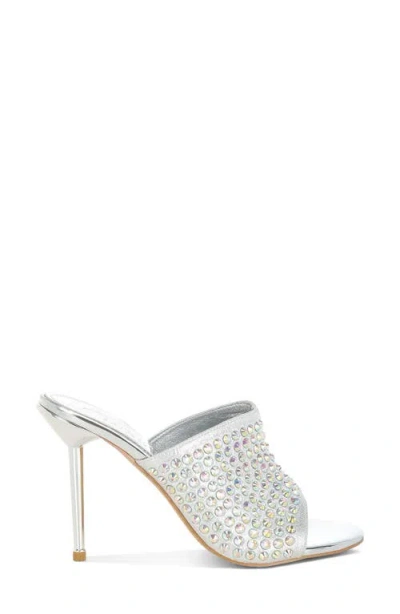 London Rag Farasha Rhinestone Pump Sandal In Silver