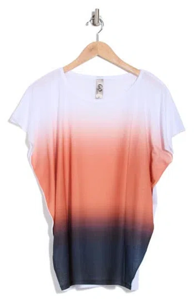 Go Couture V-neck Pocket T-shirt In Charcoal Black Bronze Dip Prnt