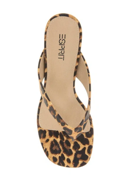Esprit Elayna Womens Square Kitten Heel Pumps In Leopard