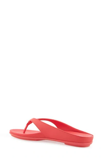 Aerosoles Women's Fisher Round Toe Thong Sandals In Coral Faux Leather