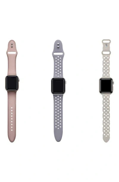 The Posh Tech Assorted 3-pack Silicone Apple Watch® Watchbands In Assorted