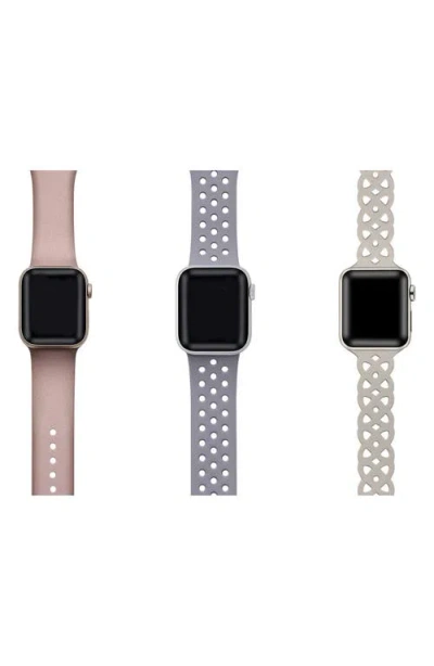 The Posh Tech Assorted 3-pack Silicone Apple Watch® Watchbands In Assorted