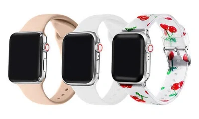 The Posh Tech Assorted 3-pack Silicone Apple Watch® Watchbands In Assorted
