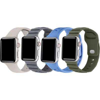 The Posh Tech Assorted 4-pack Silicone Apple Watch® Watchbands In Assorted