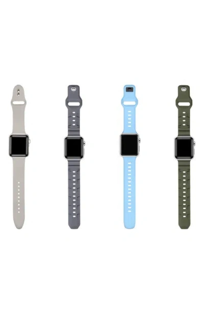 The Posh Tech Assorted 4-pack Silicone Apple Watch® Watchbands In Assorted