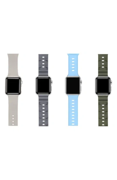 The Posh Tech Assorted 4-pack Silicone Apple Watch® Watchbands In Assorted