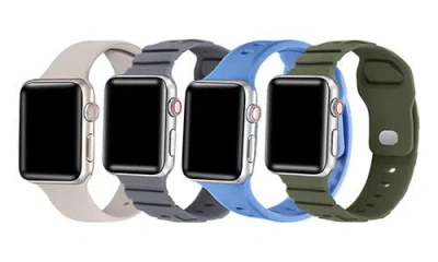 The Posh Tech Assorted 4-pack Silicone Apple Watch® Watchbands In Assorted