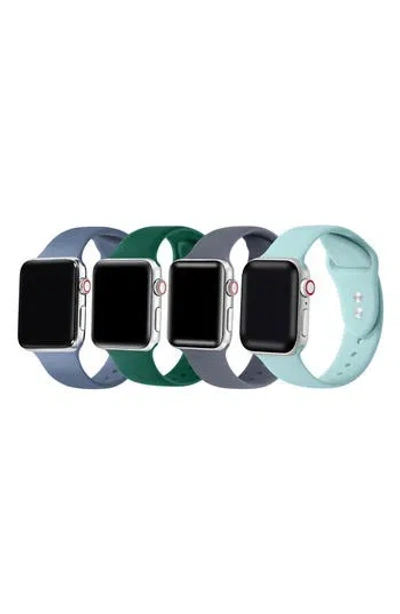 The Posh Tech Assorted 4-pack Silicone Apple Watch® Watchbands In Assorted