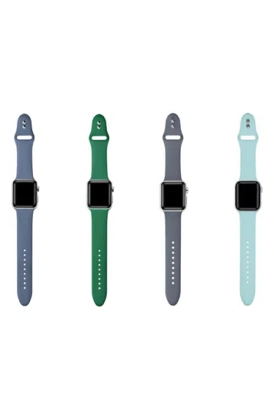 The Posh Tech Assorted 4-pack Silicone Apple Watch® Watchbands In Assorted
