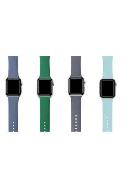 The Posh Tech Assorted 4-pack Silicone Apple Watch® Watchbands In Assorted