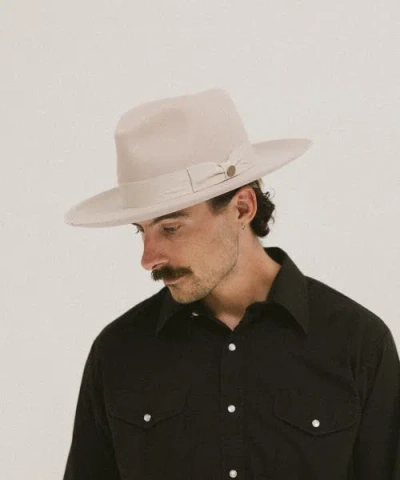 Two Roads Hat Co. Delmar Distressed Felt Fedora In Ivory