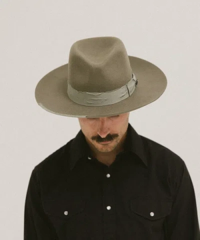 Two Roads Hat Co. Delmar Distressed Felt Fedora In Olive