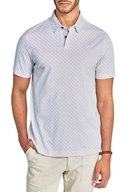 Brooklyn Brigade Geo Short Sleeve Polo In White