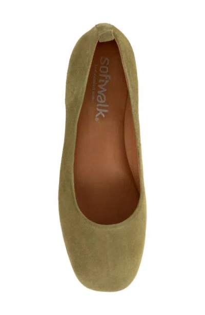Softwalk ® Kiris Flat In Olive Suede