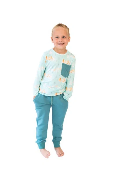 Laree + Co Jude Luxe Jogger Set In Blue