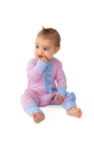 Laree + Co Lillian Leopard Ruffle Convertible Footie In Leopard