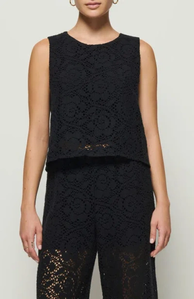 Nation Ltd Sheri Lace Tank Top In Jet Black In Jet Black