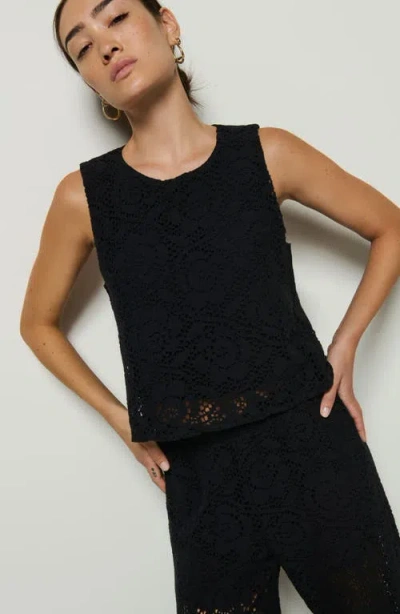 Nation Ltd Sheri Lace Tank Top In Jet Black In Jet Black