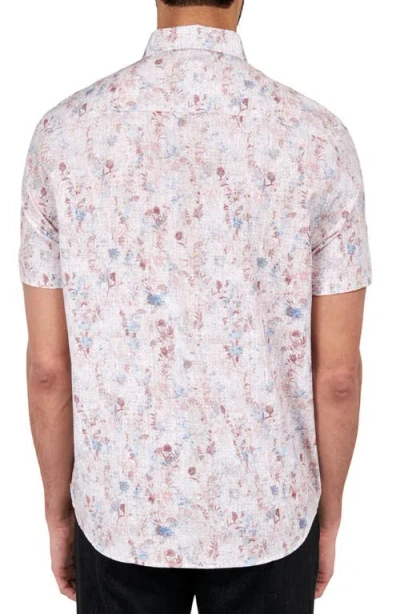 Brooklyn Brigade Barlow Vintage Floral Short Sleeve Shirt In Tan