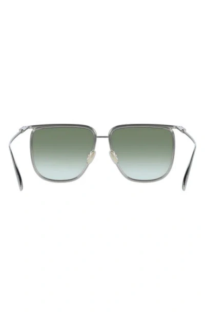 Ferragamo 58mm Gradient Modified Rectangular Sunglasses In Gold/green Gradient