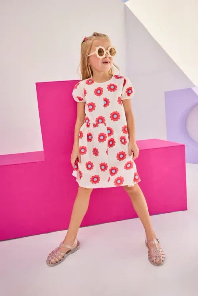 Bisby Kids' Knit Phillipa Dress In Poppy Floral Rouge