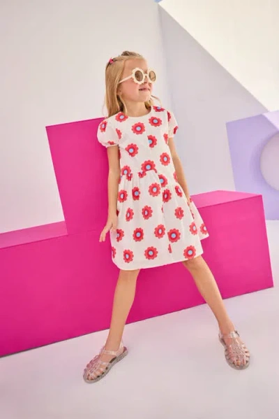 Bisby Kids' Knit Phillipa Dress In Poppy Floral Rouge