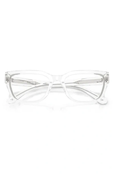 Diesel ® 52mm Rectangular Optical Glasses In Shiny Cristal/demo