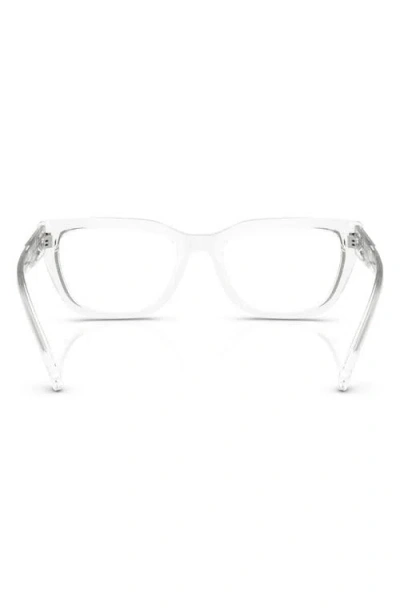 Diesel ® 52mm Rectangular Optical Glasses In Shiny Cristal/demo