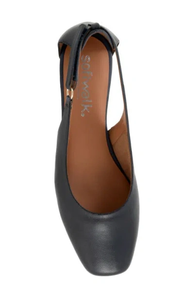 Softwalk Wide Width Venice Wedge Flat In Black